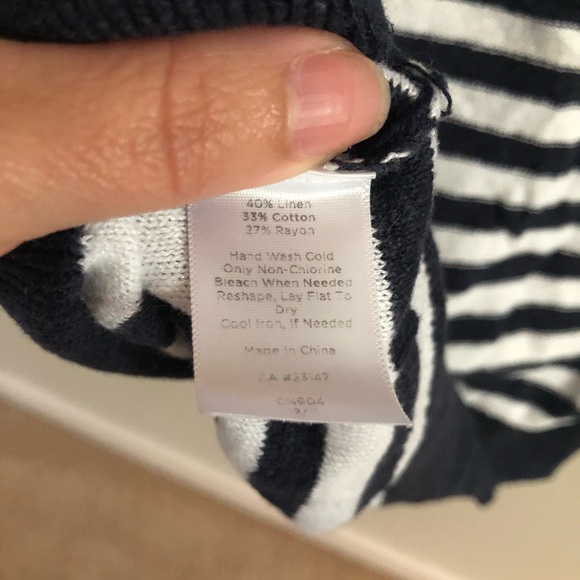 Talbots Striped Linen Top - Picture 5 of 5